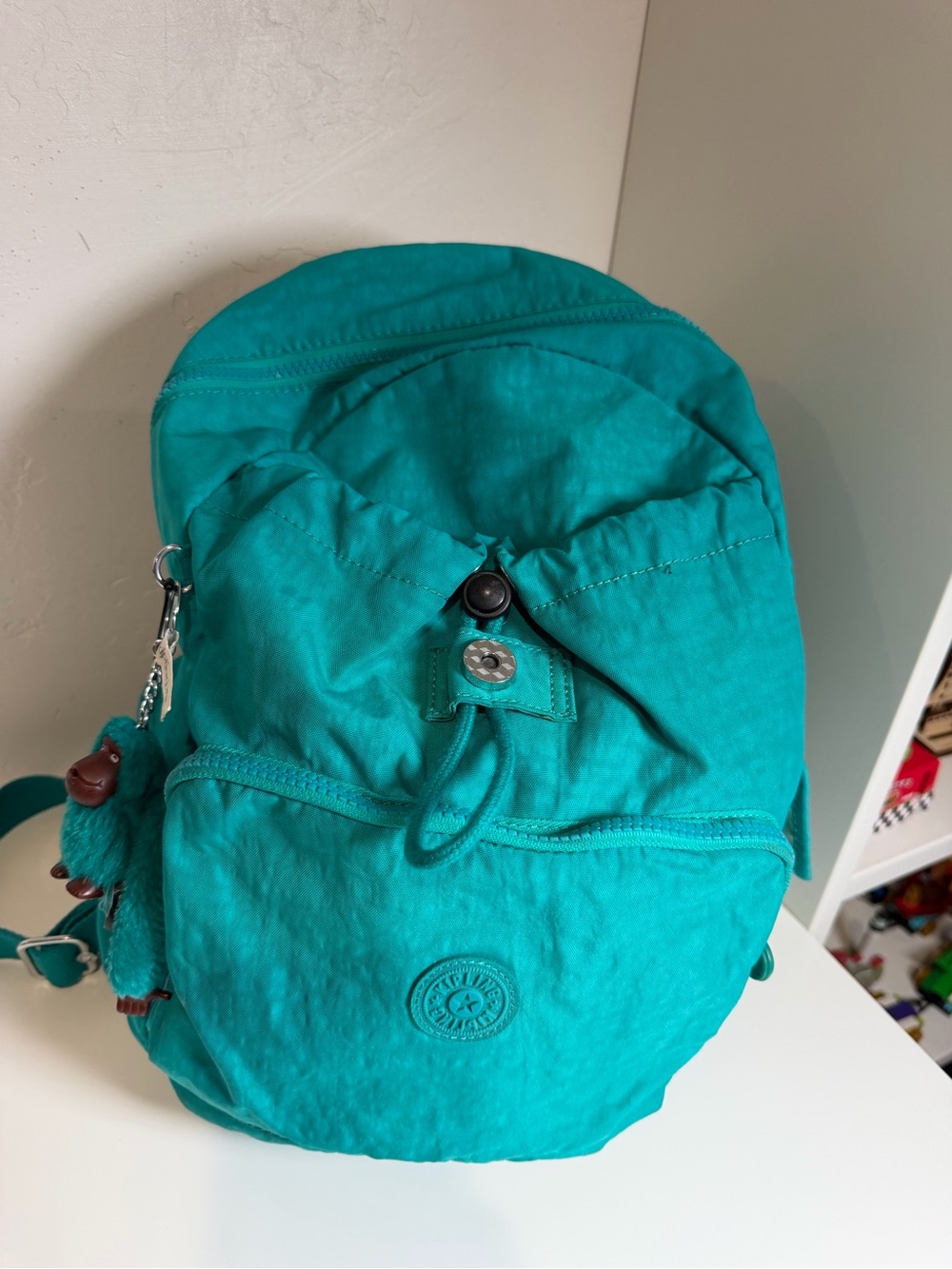 Kipling Ravier Backpack in Breezy Turquoise - Picture 8 of 12